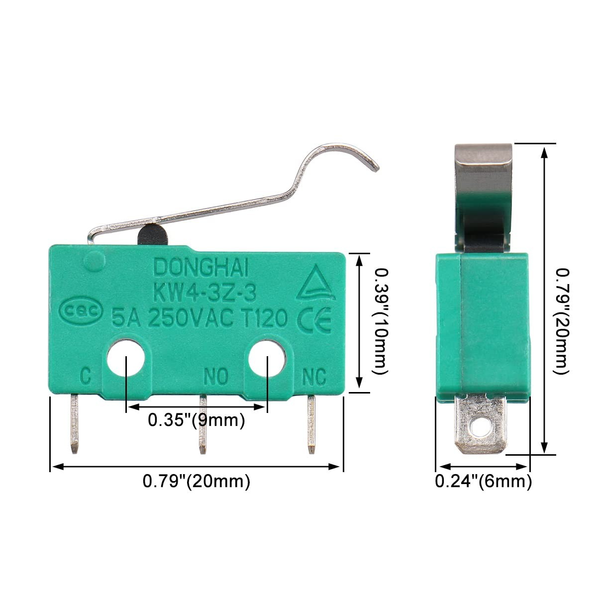Versatile 5-Pack Hinge Lever Micro Switch for Home Appliances & CNC Machines
