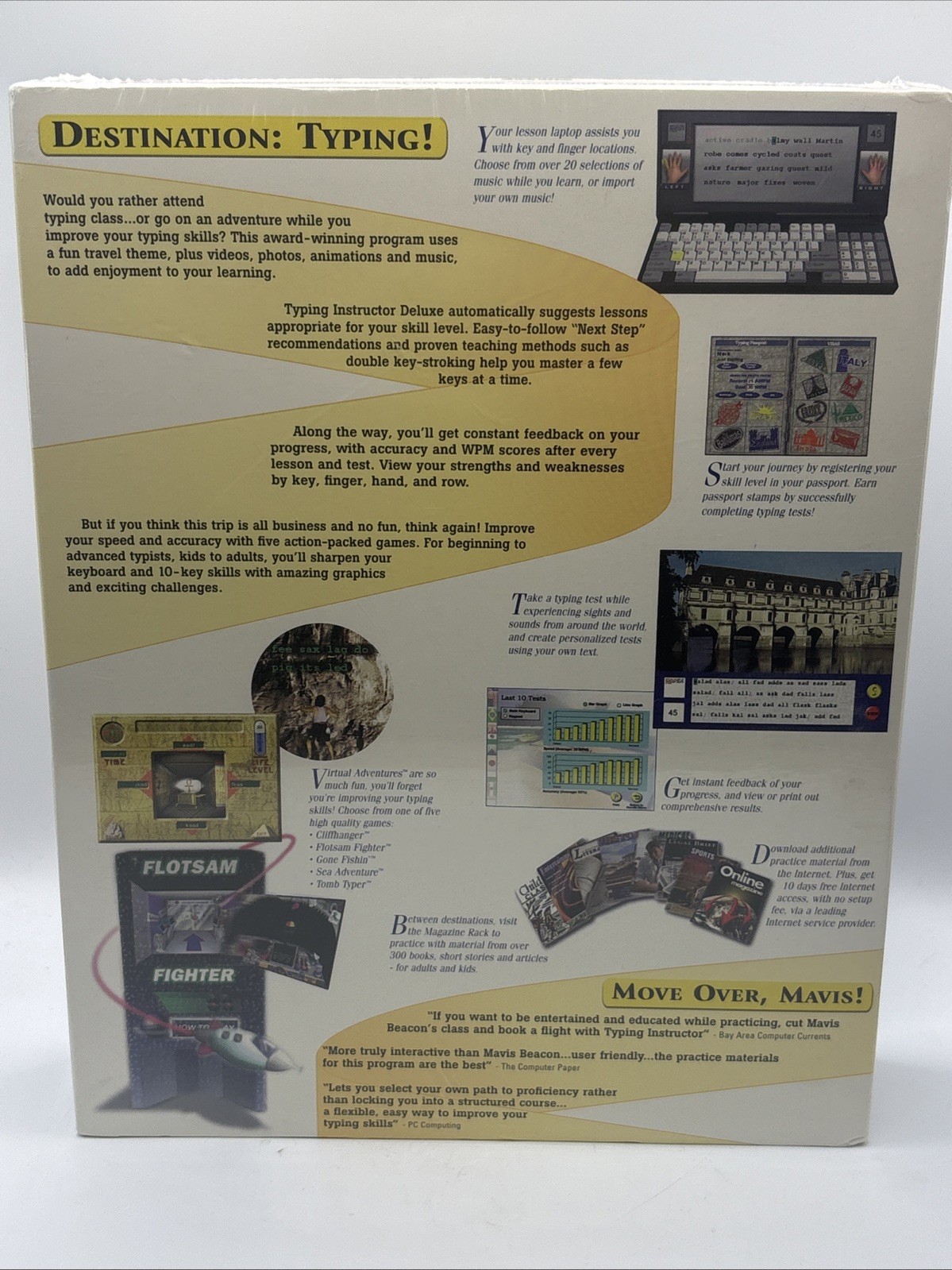 Vintage Typing Instructor Deluxe PC CD-ROM | Learn Touch Typing | Windows |