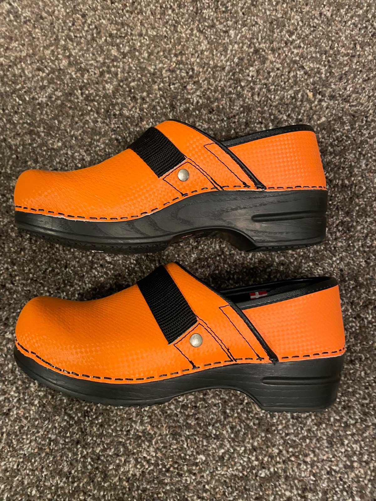 SANITA BRIGHT ORANGE CLOGS SIZE 38 - EXCELLENT CONDITION!!!