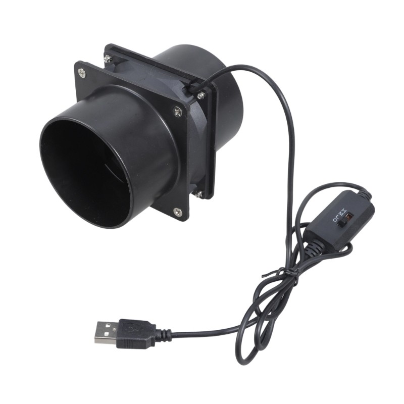 USB 8025 Inline Duct Fan 3 Speed Adjustable Includes 2 Air Ducts 8 Mounting