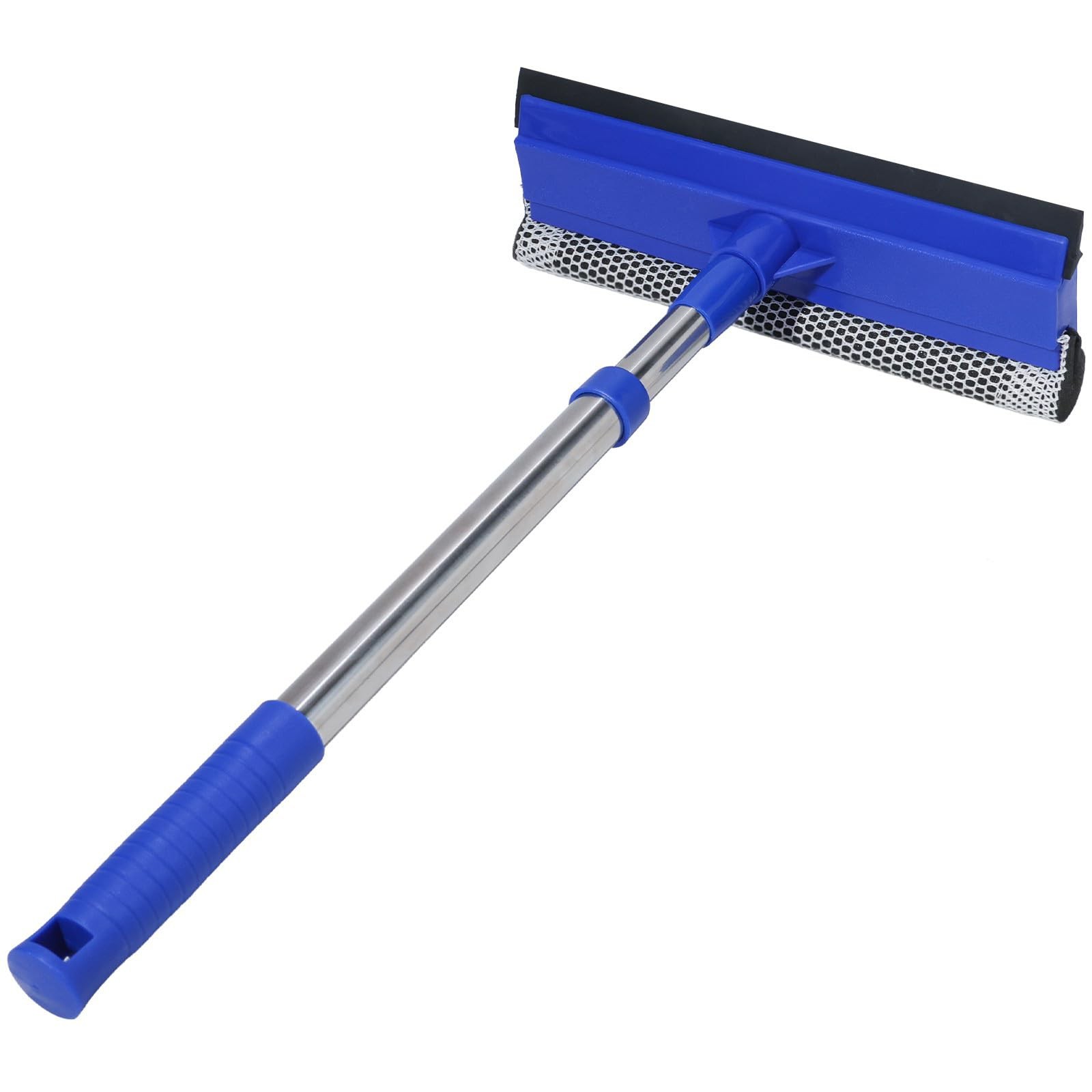 2in1 Car Windshield Cleaner with Squeegee, Sponge, and Retractable Handle