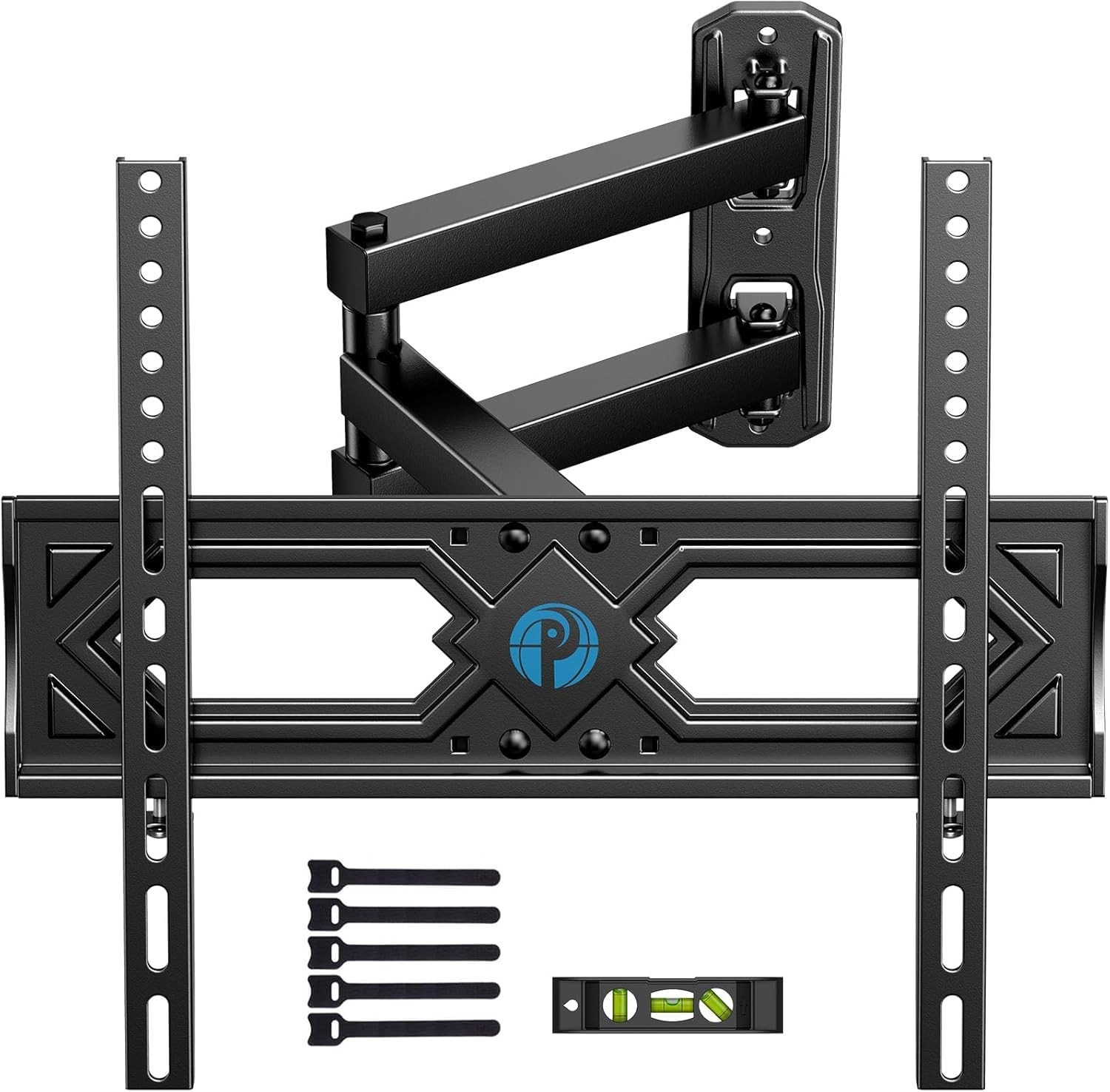 Pipishell Full Motion TV Wall Mount for Fits 26-65" TVs / Single Stud, Black