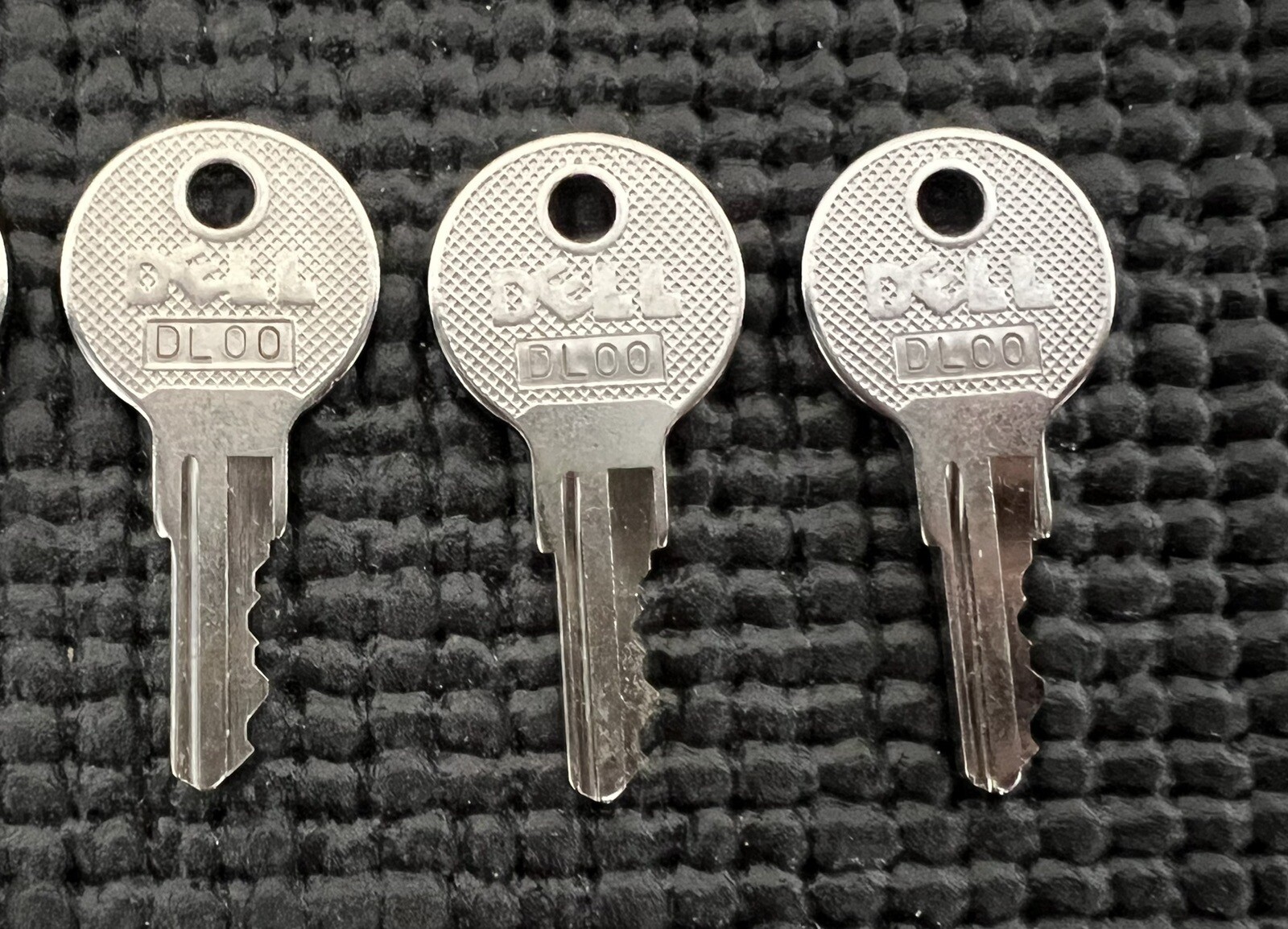 Lot Of 3 DELL Marked "DL00" Computer Key Desk Cabinet Locks
