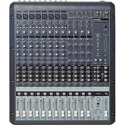 Mackie Onyx 1620  16-Channel  Analog Mixer with Firewire Option Card & Road Case