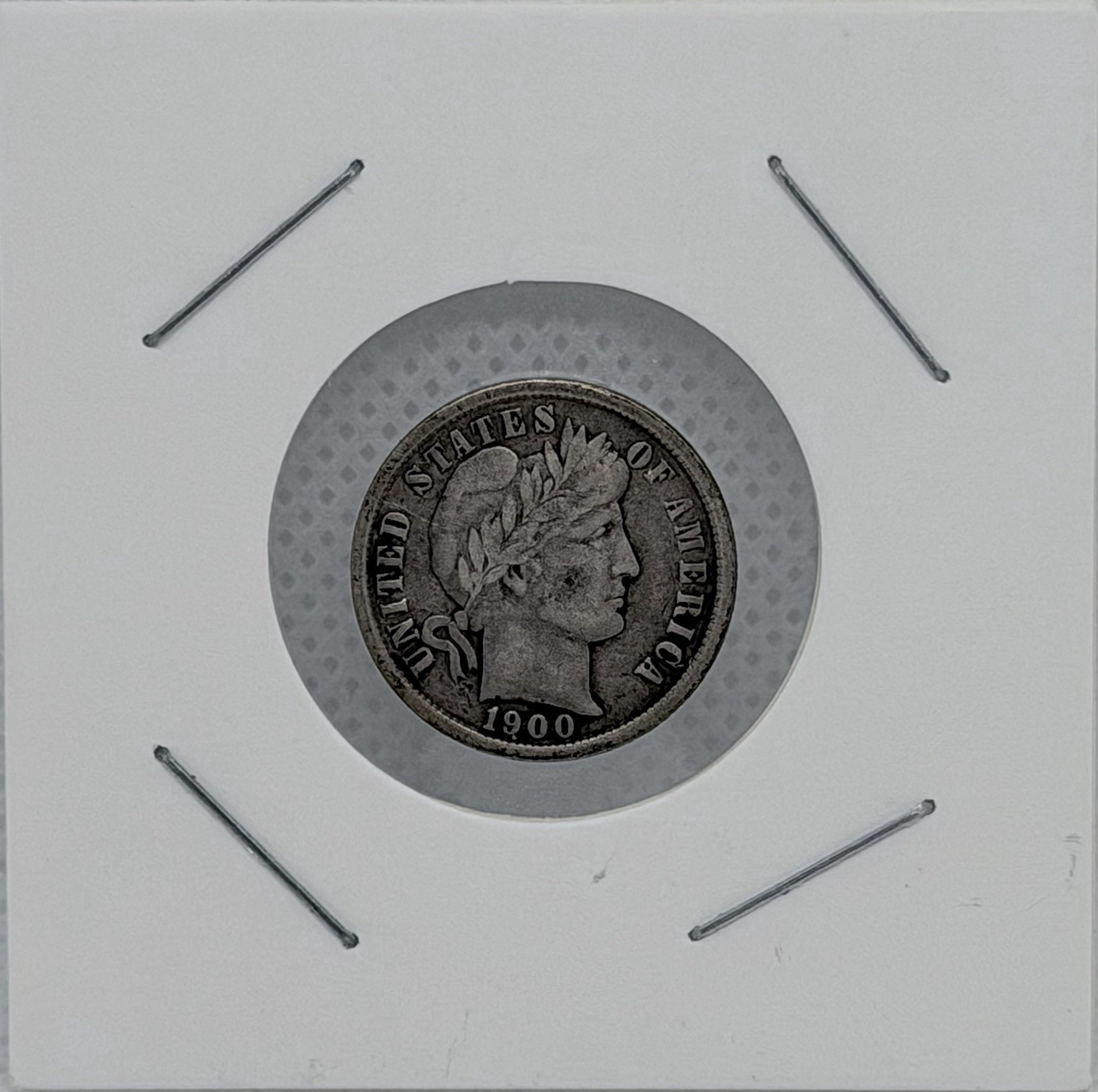 🔥🔥🔥 1900 P Barber Dime 10C Coin ✨90%_Silver✨ #220