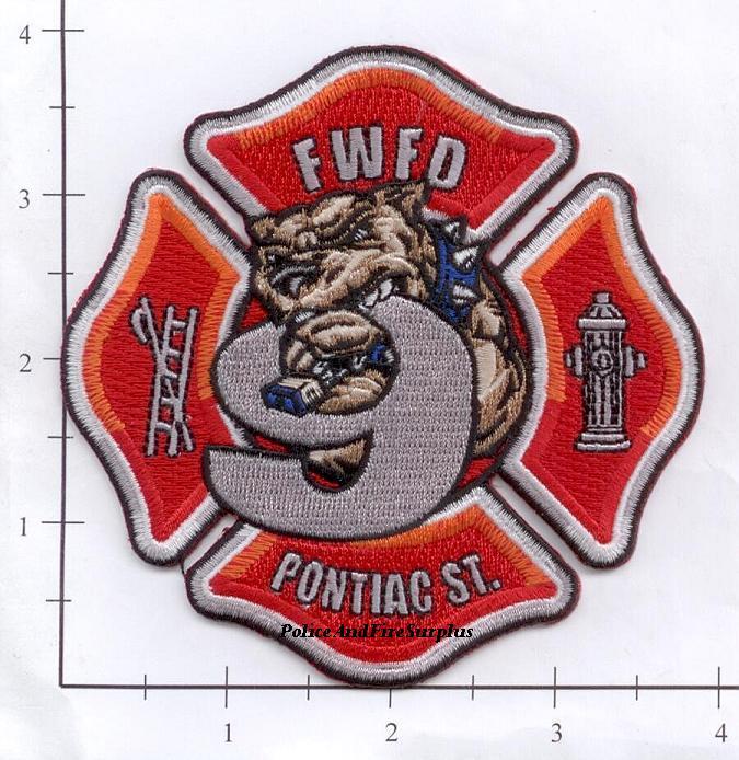 Indiana - Fort Wayne Station 9 IN Fire Dept Patch v1 - Pontiac St