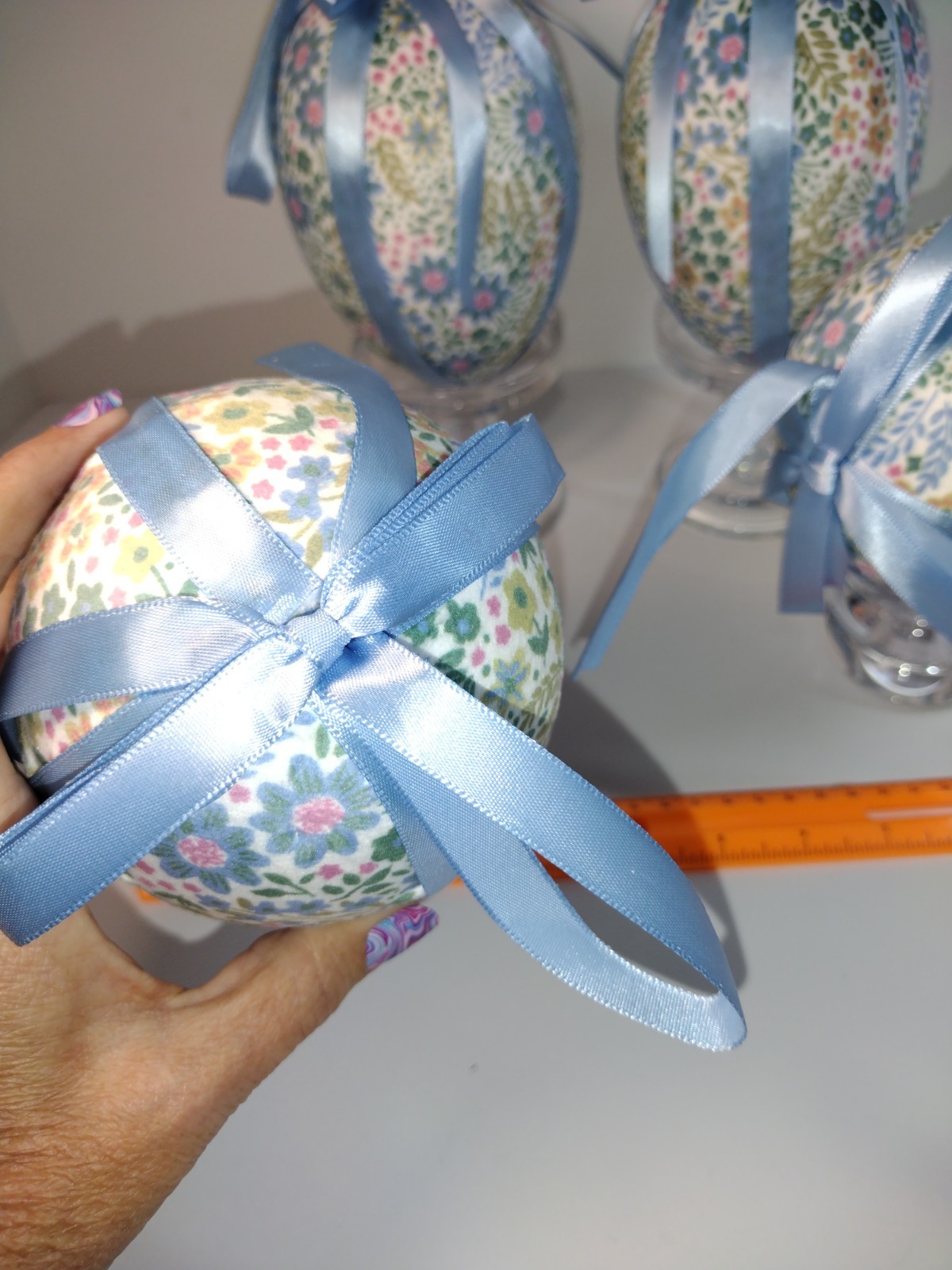 Cloth Covered Easter Eggs