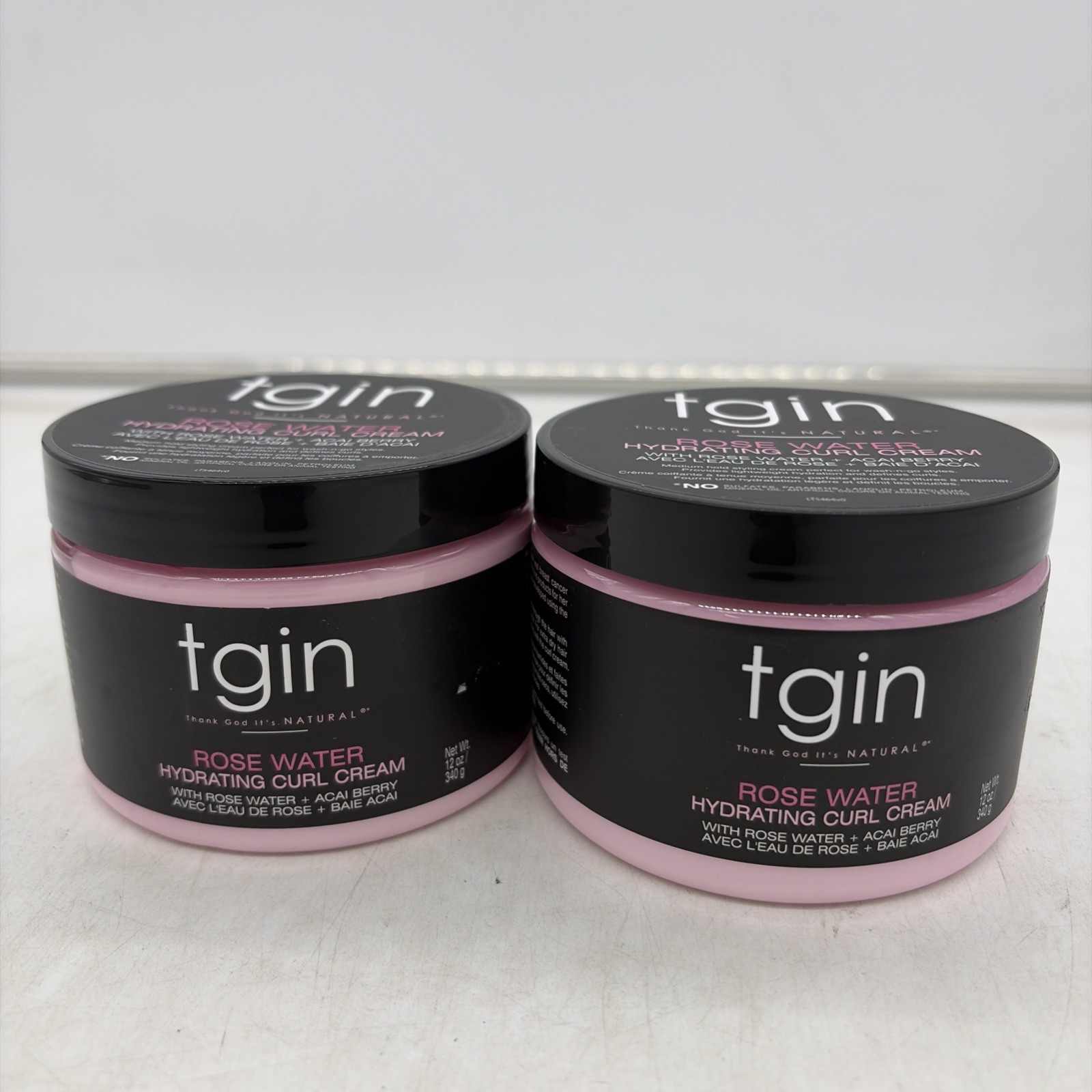 TGIN Rose Water Hydrating Curl Cream 12 fl oz each, Lot Of 2
