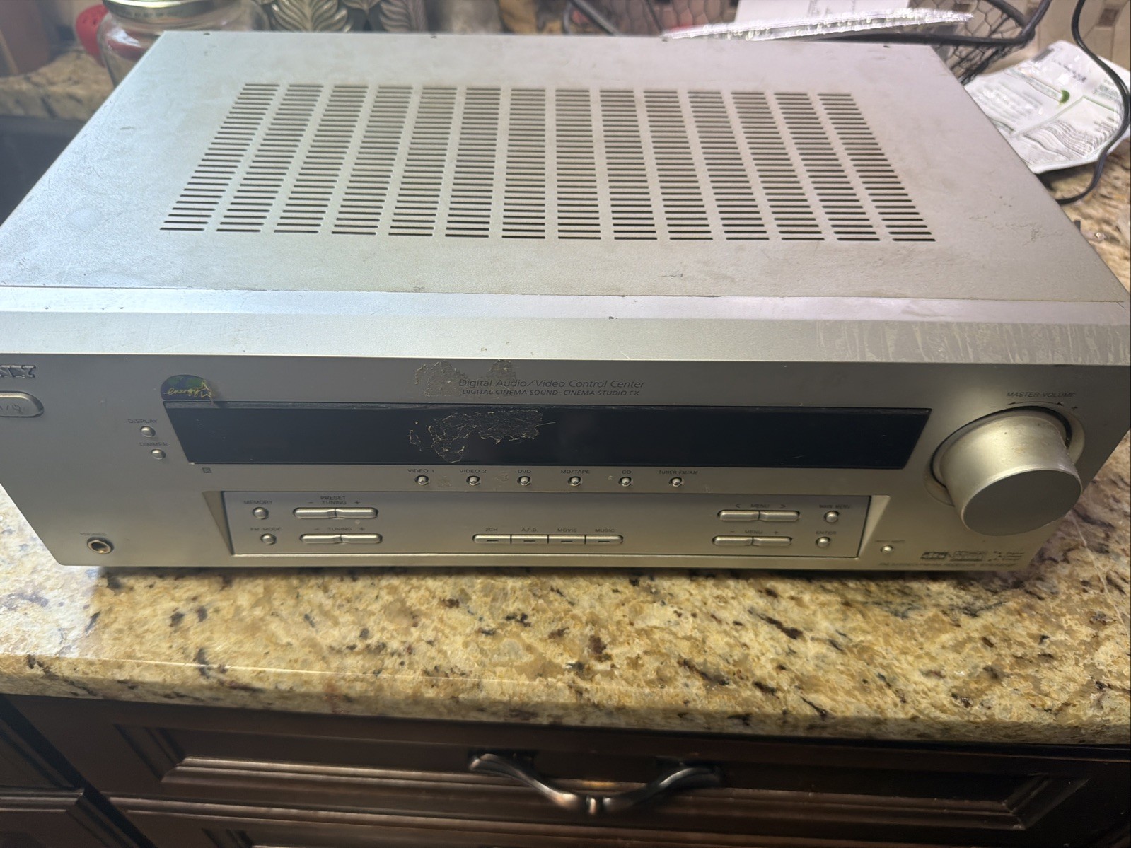Sony Silver STR-K650P FM Stereo AM Receiver (no Remote)
