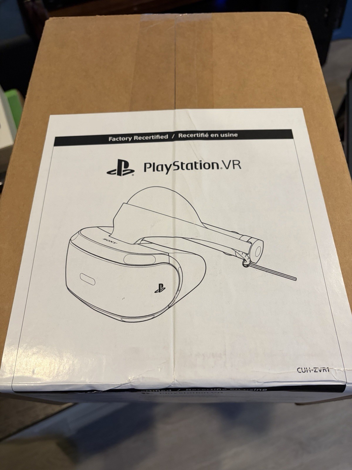 Sony PlayStation VR Headset PS4 CUH-ZVR1 White Black (FactoryRecertified)
