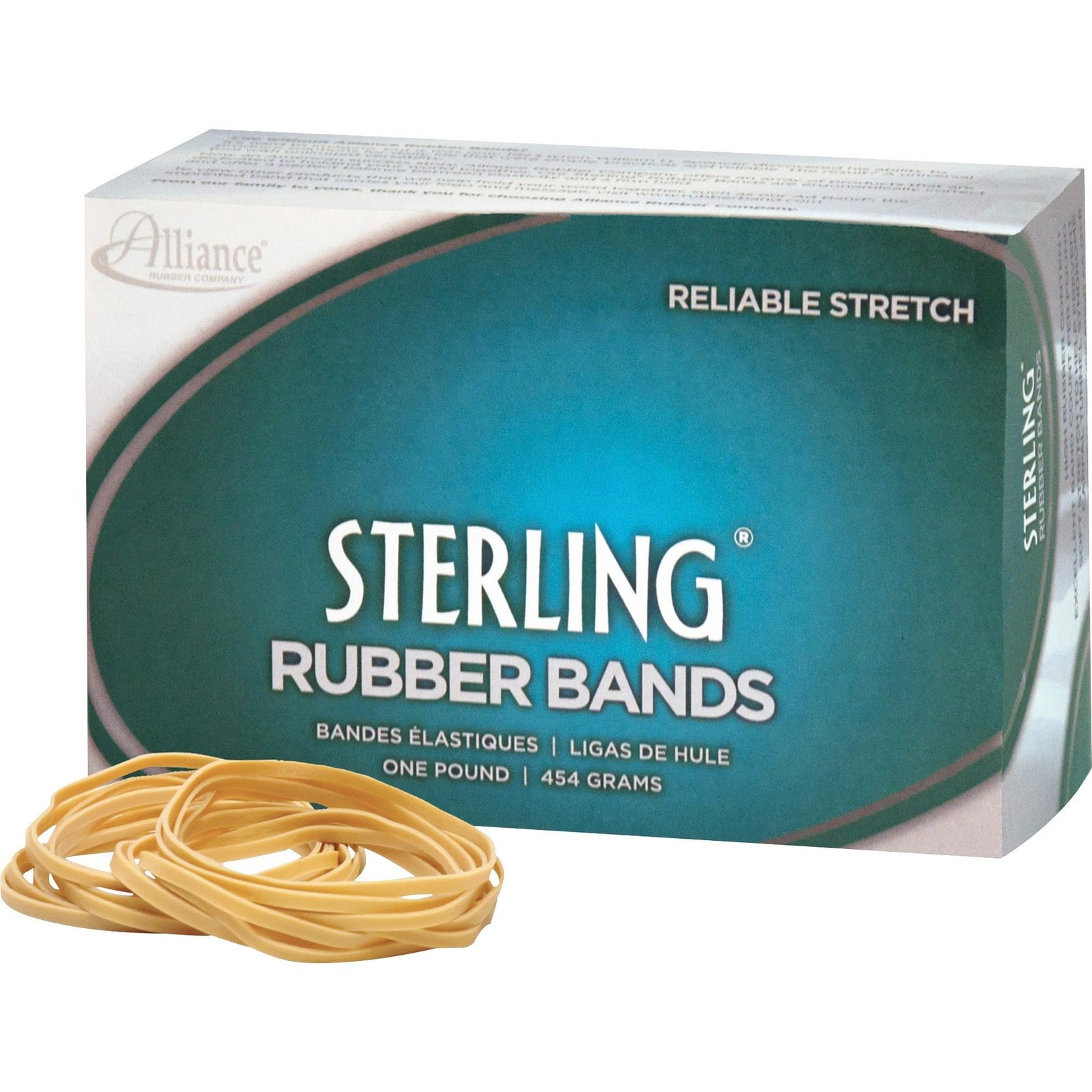 Alliance Rubber 24185 Sterling Bands 1 Pound 3 x 1/16 inches, Beige