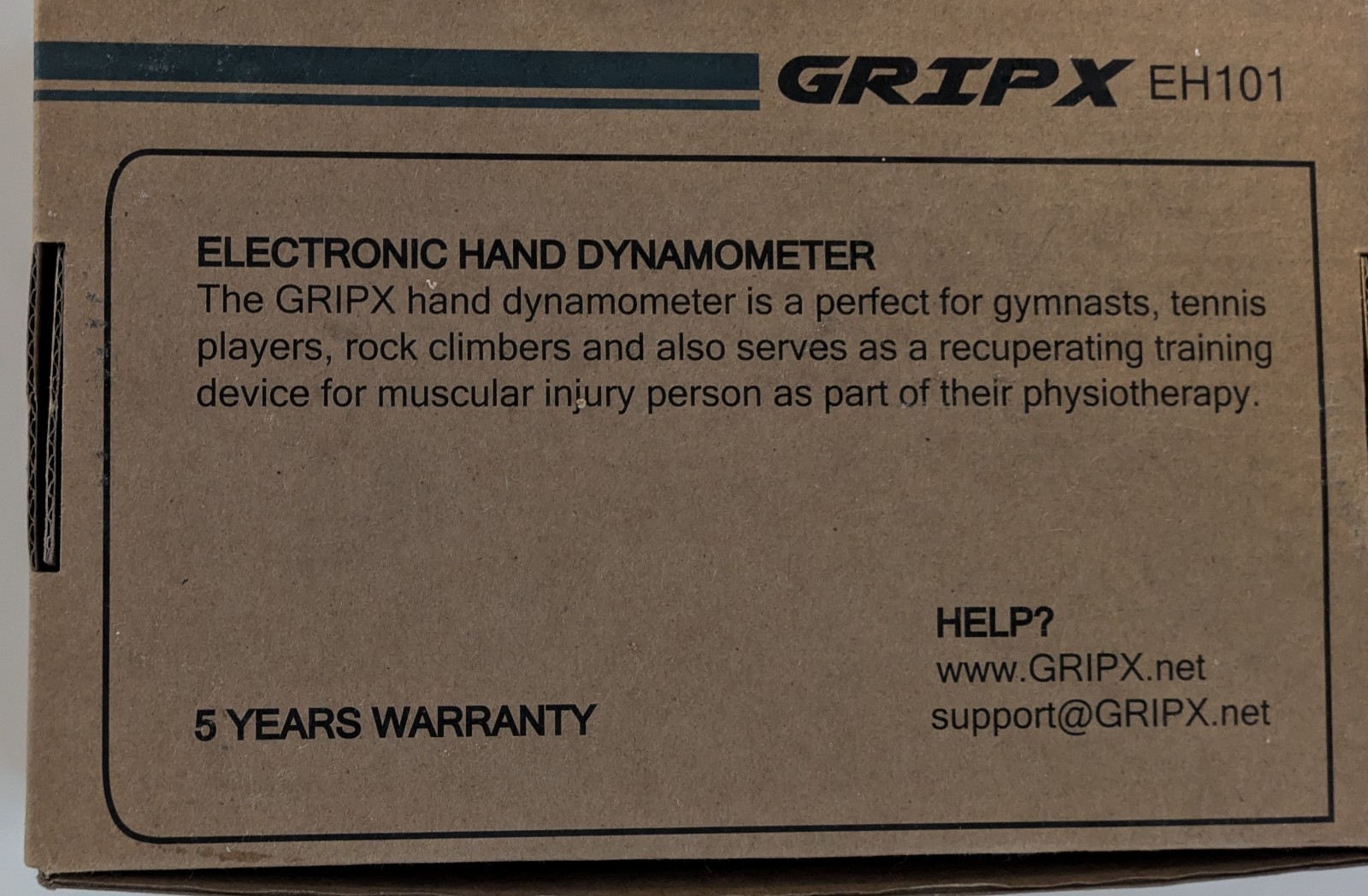 GRIPX EH101 Digital Hand Dynamometer Grip Strength Tester Meter 198lbs/90kg Box