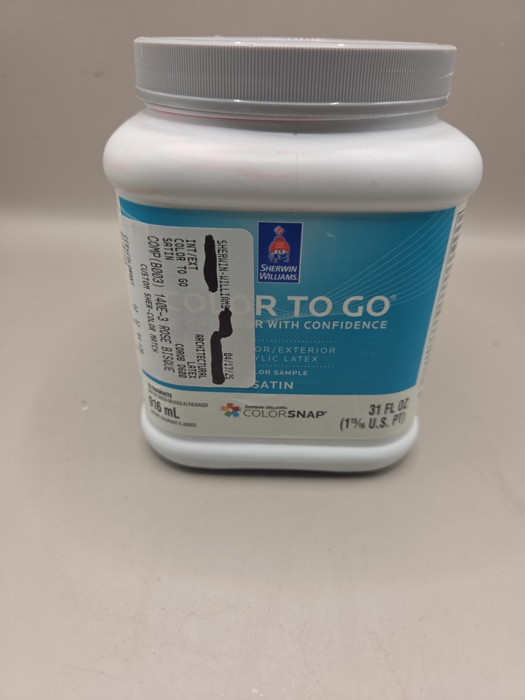 1 Qt Color To Go Interior/Exterior Latex Satin Rose Bisque
