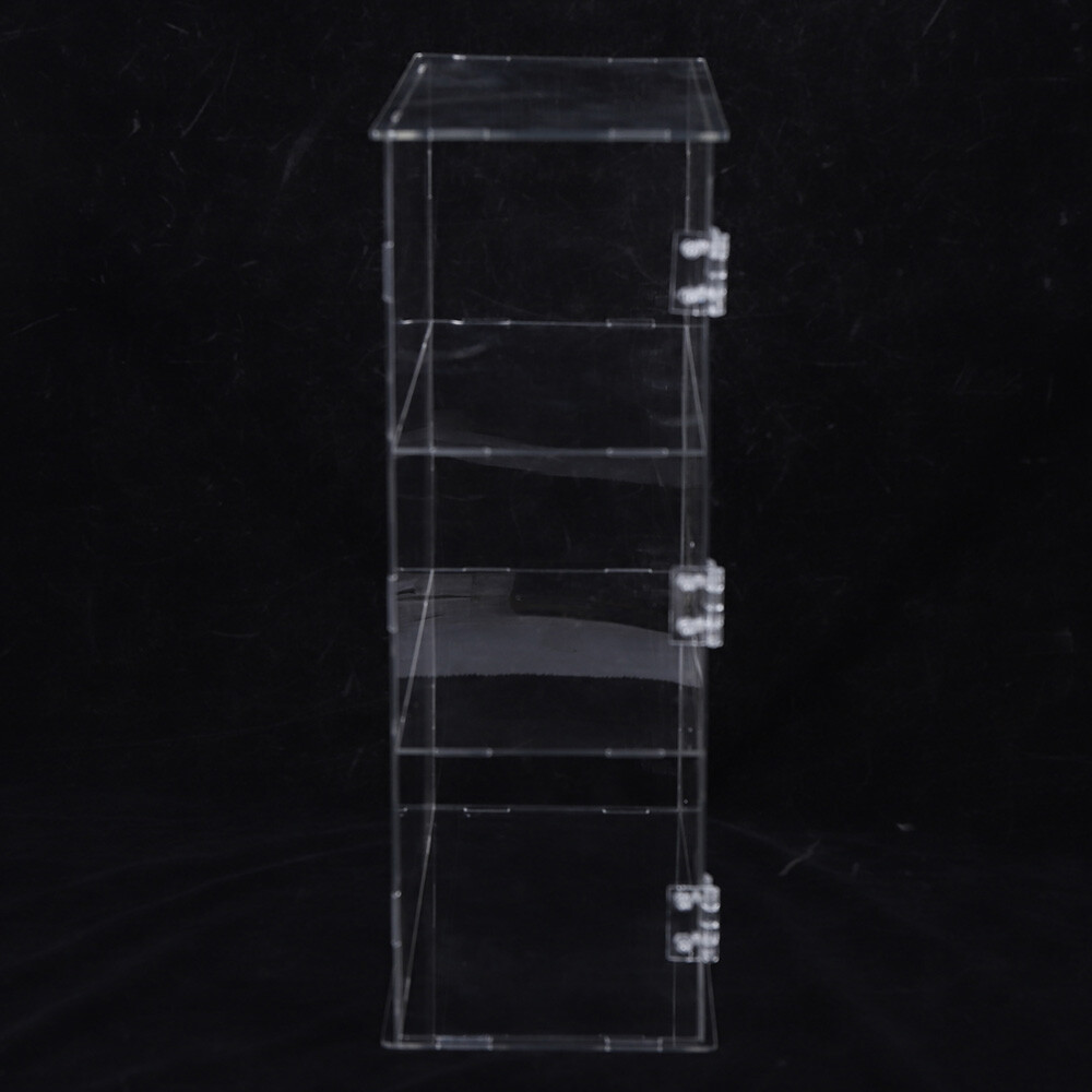 3-Tier Display Case Shelf Dustproof Clear Showcase Holder for Action Figures