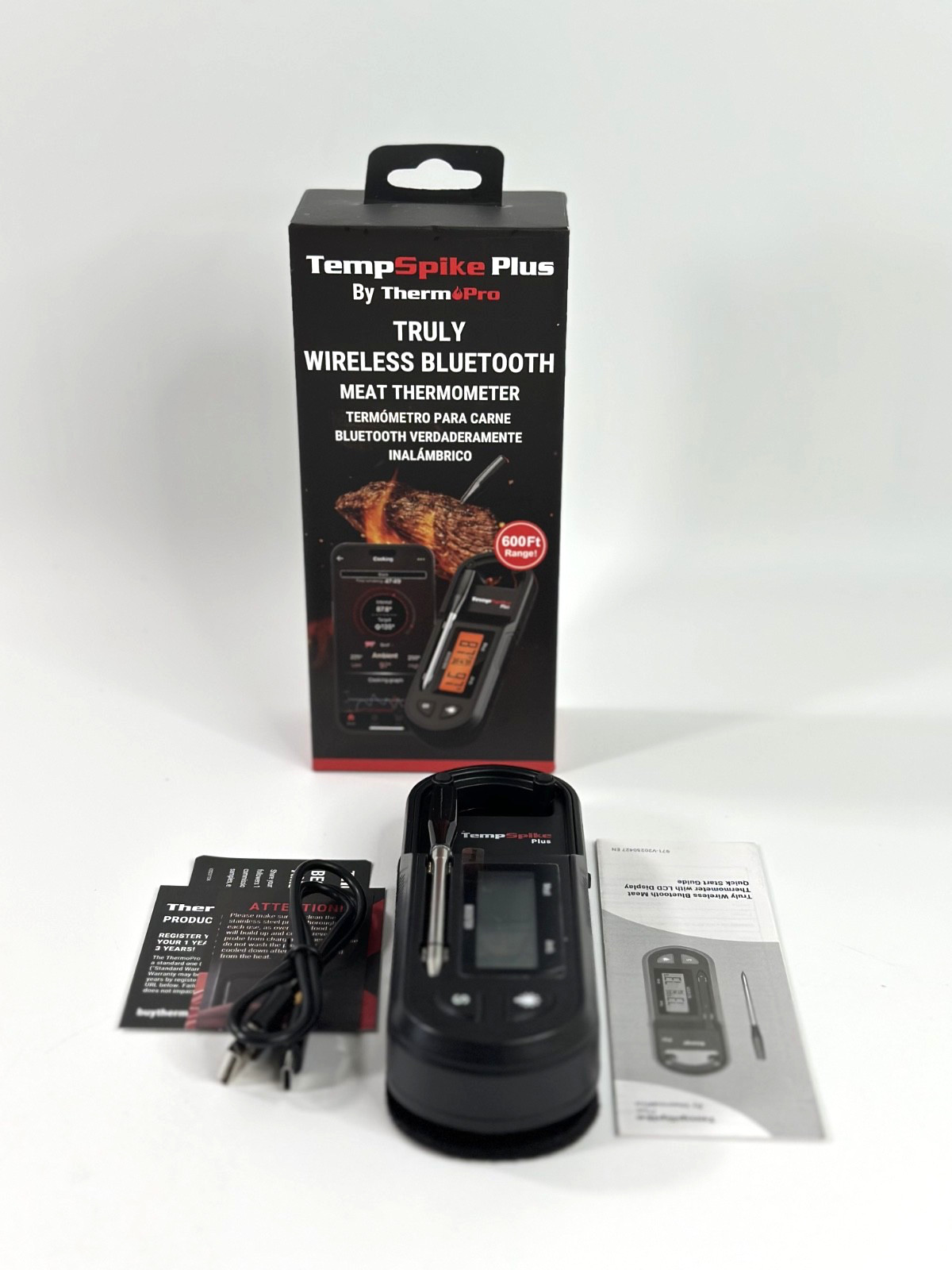 ThermoPro TempSpike Plus Wireless Meat Thermometer with Ultra Thin Probe