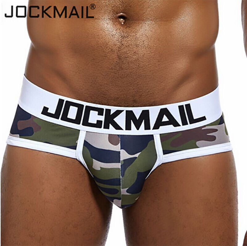JOCKMAIL Men's Camouflage Underwear Briefs Cotton U Pouch Sexy Underpants Slips