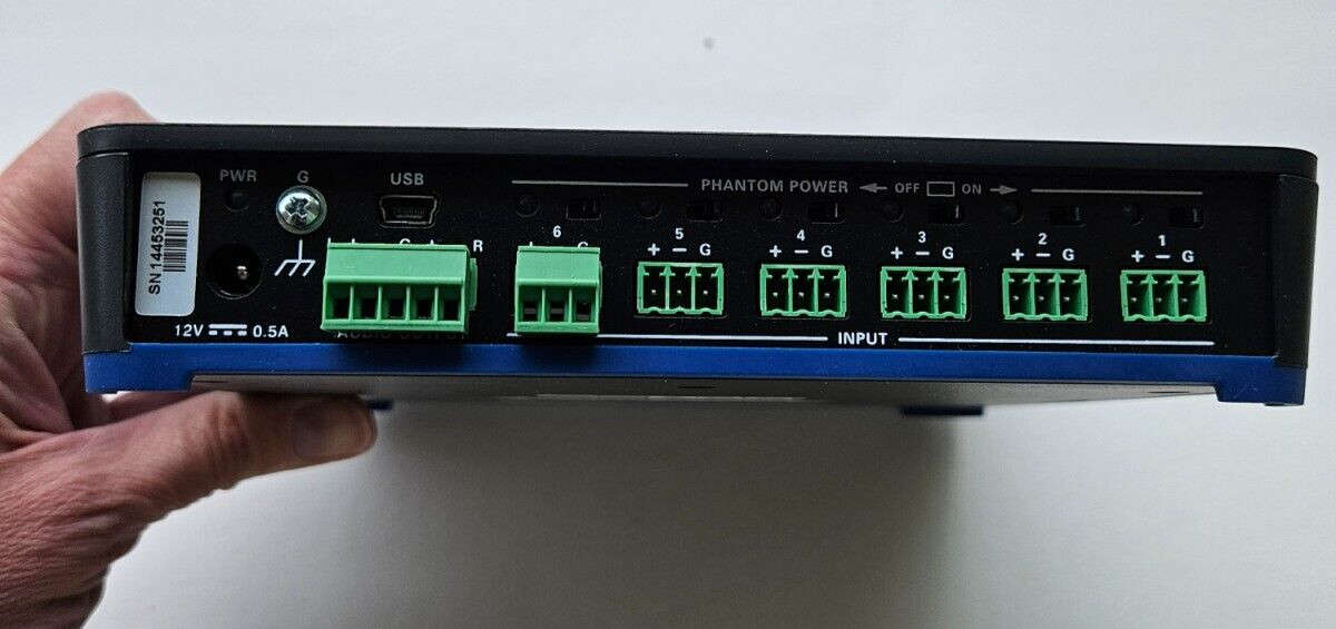 CRESTRON MMX-6-USB 6-Channel USB Microphone Mixer Mounting Bracket No Power
