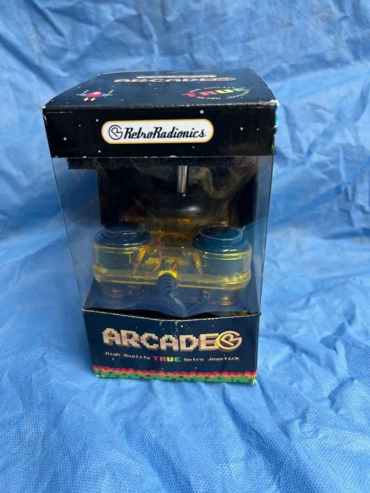 ArcadeR 9-pin (DB9) standard Retro Joystick - Transparent Yellow