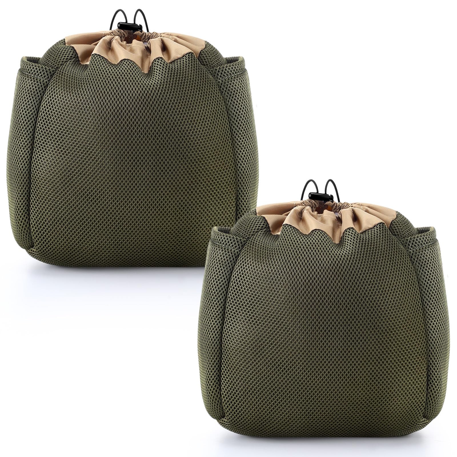 2 Pcs Saddle Hunting Dump Bag Saddle Pouches with Drawstring Closure Mesh Bag...