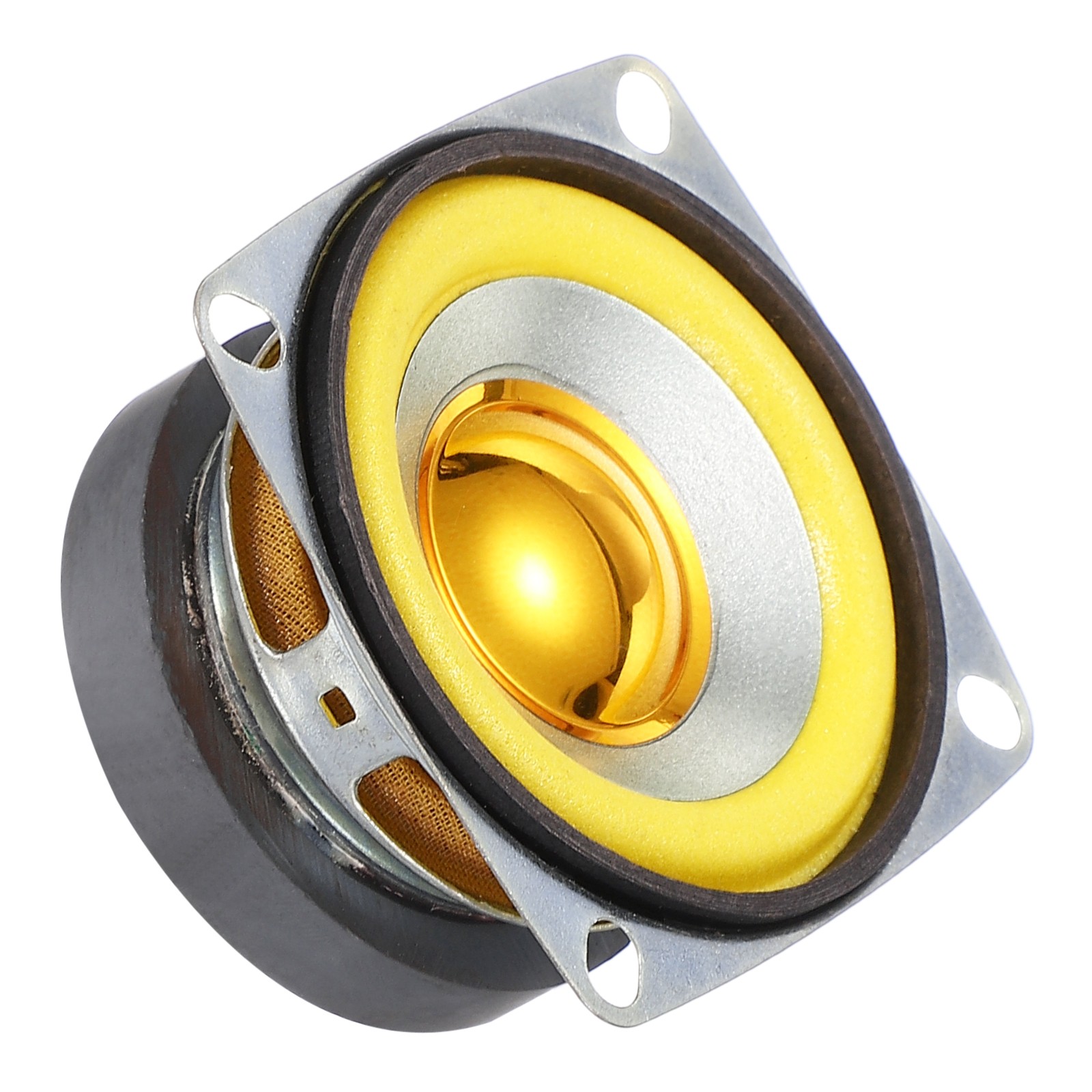 6Pcs 5W 4Ohm Small Speakers Square Micro External Magnet Speaker 45mm Yellow