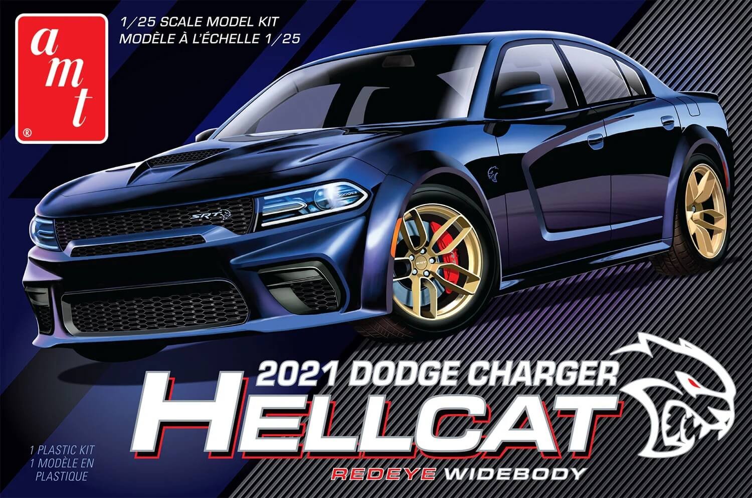 AMT Dodge Charger Hellcat Redeye Widebody 1/25 Scale Model Kit AMT1325M