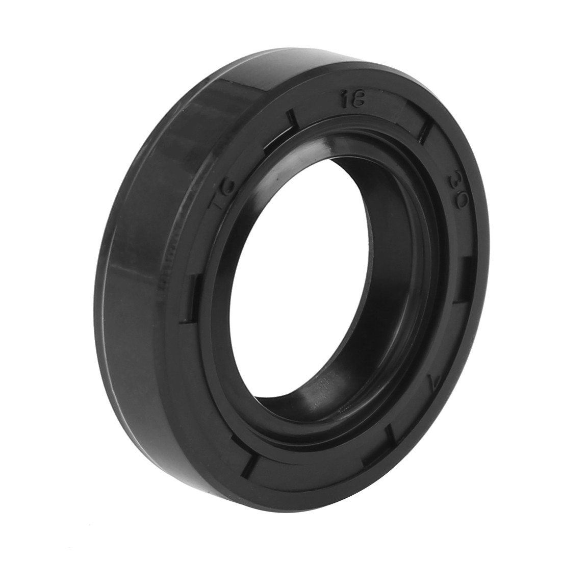 Black 18x30x 7mm NBR Rubber Double Lip TC Oil Shaft Fuel Injector Seal for Car