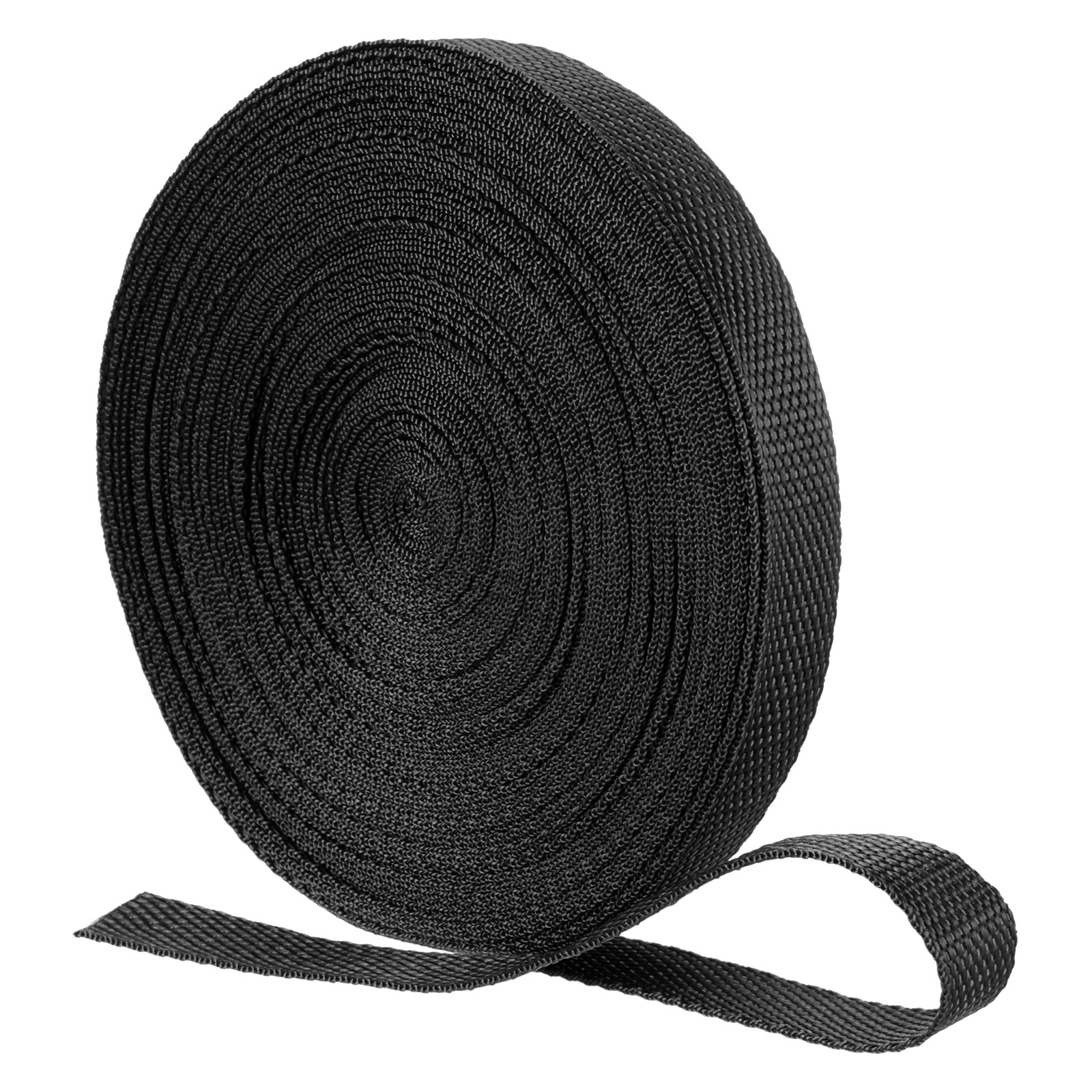 Nylon Webbing Strap 22 Yards x 5/8" Polypropylene Flat Webbing Strap Black