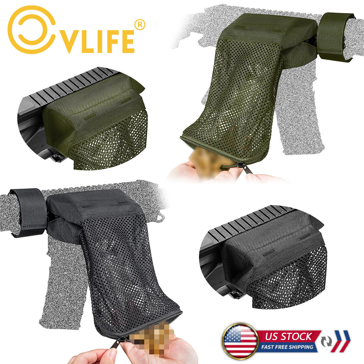 Brass Catcher Collector Zippered Bottom Nylon Mesh Heat Resistant Black/Green US