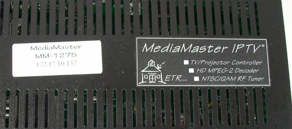 MediaMaster MM-1275 HD IPTV Decoder With A/V System Hub