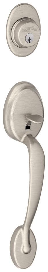 Schlage F92-PLY Plymouth Exterior One-Sided Dummy Handleset - - Nickel