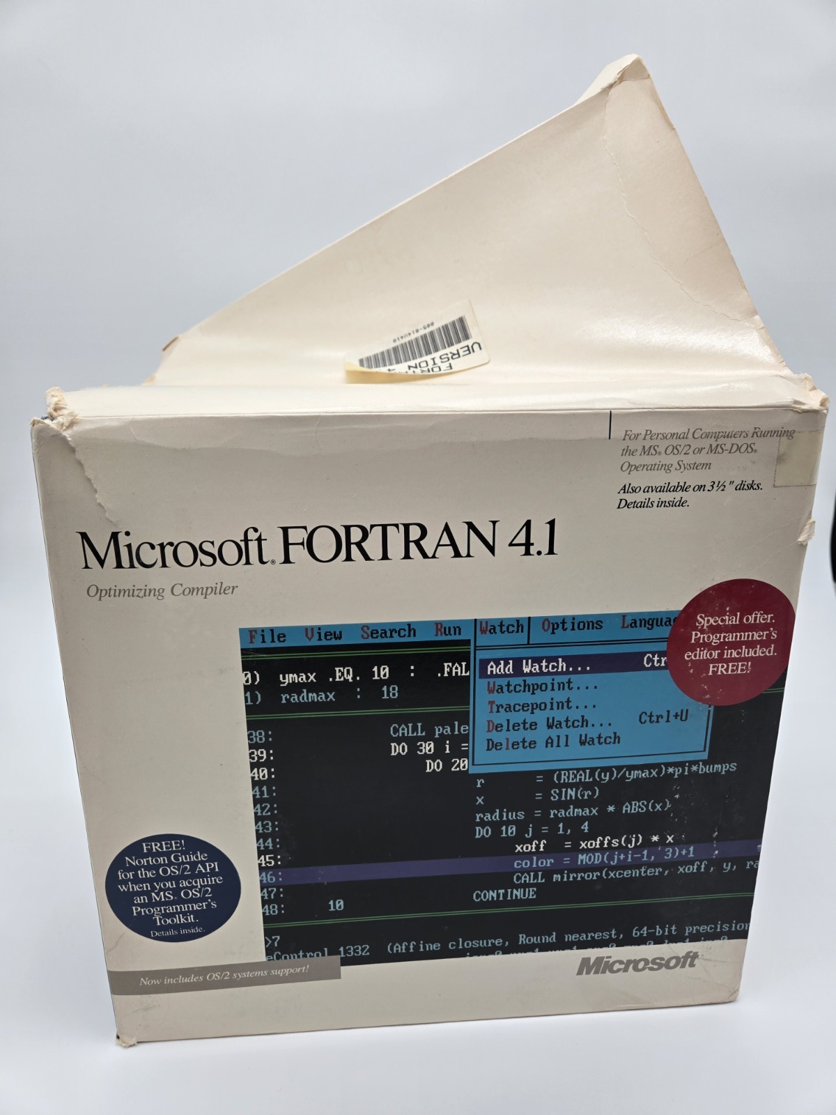 Microsoft Fortran Compiler Vrs 4.1 Includes Software