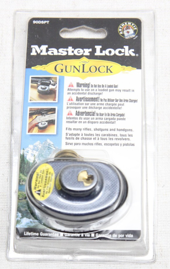 Master Lock 90DSPT Keyed Gun Trigger Lock 1 Pack Gun Lock w/2 Keys NEW