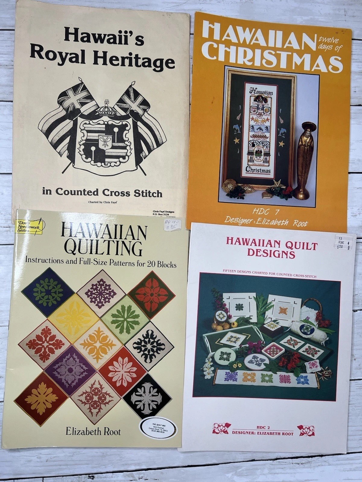 Collection Hawaiian Craft Books Leaflets Quilt Cross Stitch Royal Heritage Lot