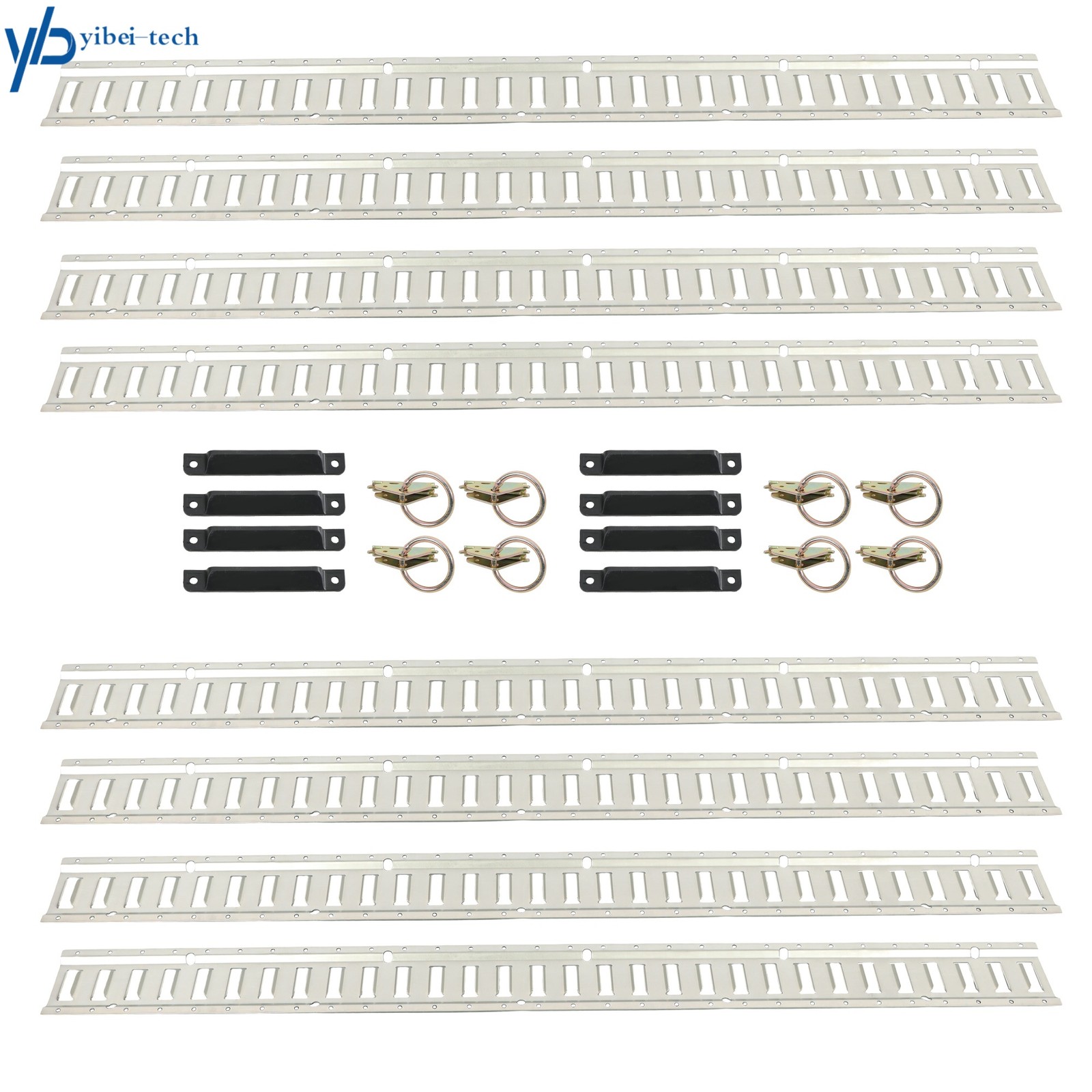 For Trucks Vans 24 Pack 5' E Track Rail Tie-Down Kit Galvanized Secure Cargo