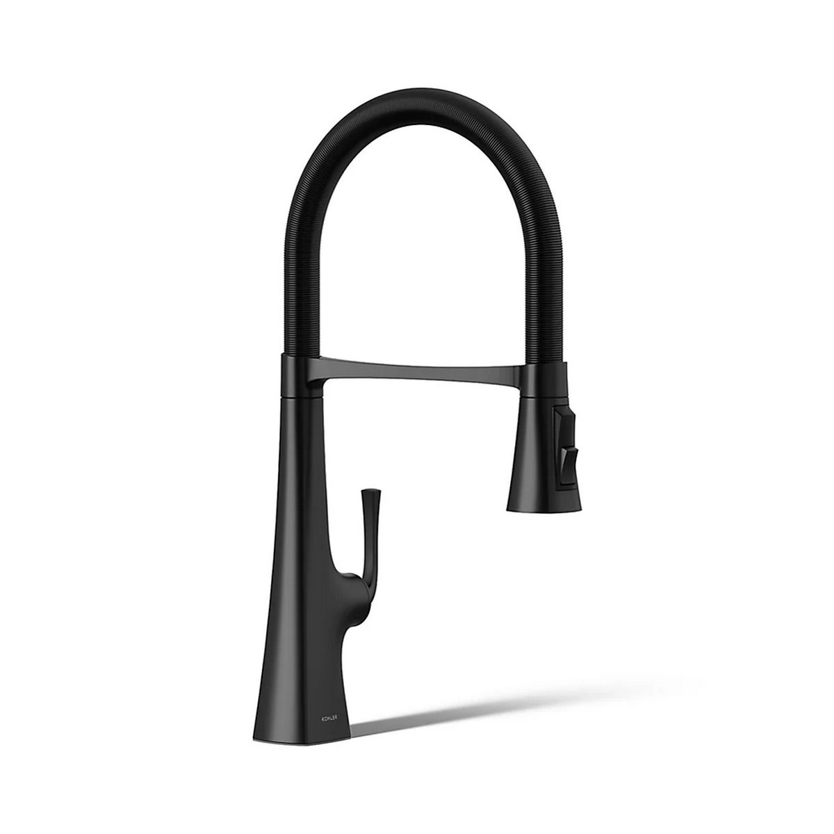Kohler Graze Single Hole Pre Rinse Kitchen Faucet - K-22061-BL - MATTE BLACK