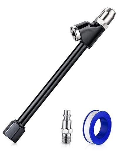 Air Chuck Set, 1/4" FNPT Extended Reach Dual Head Air Straight Foot Dual Head