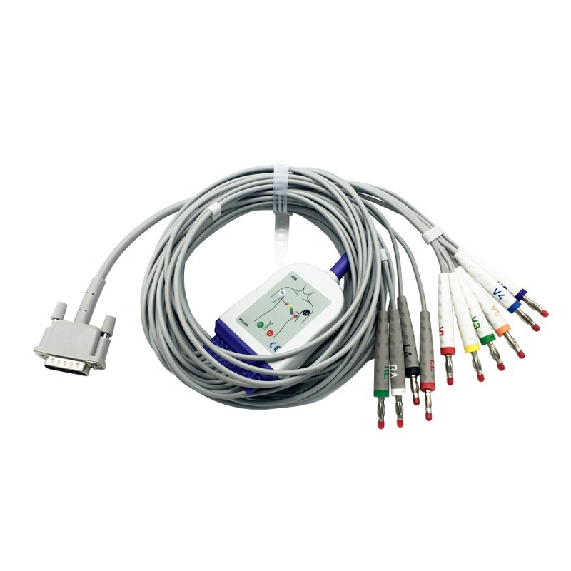 10 Leads ECG EKG Cable Banana4.0 AHA Leadwire Compatible Welch Allyn CP10/CP20