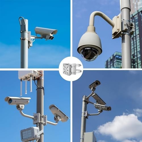Adjustable Weatherproof Camera Mount Kit for Solar Security Cameras - 1 Pack