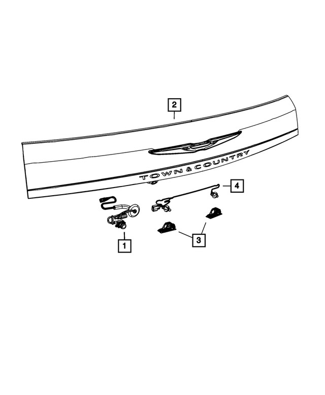 Genuine Mopar License Lamp Wiring 68102260AA