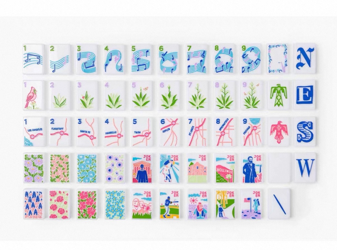American Mahjong Game Set, 160 tiles White 🎵Mah Jong Tiles+ Free storage bag