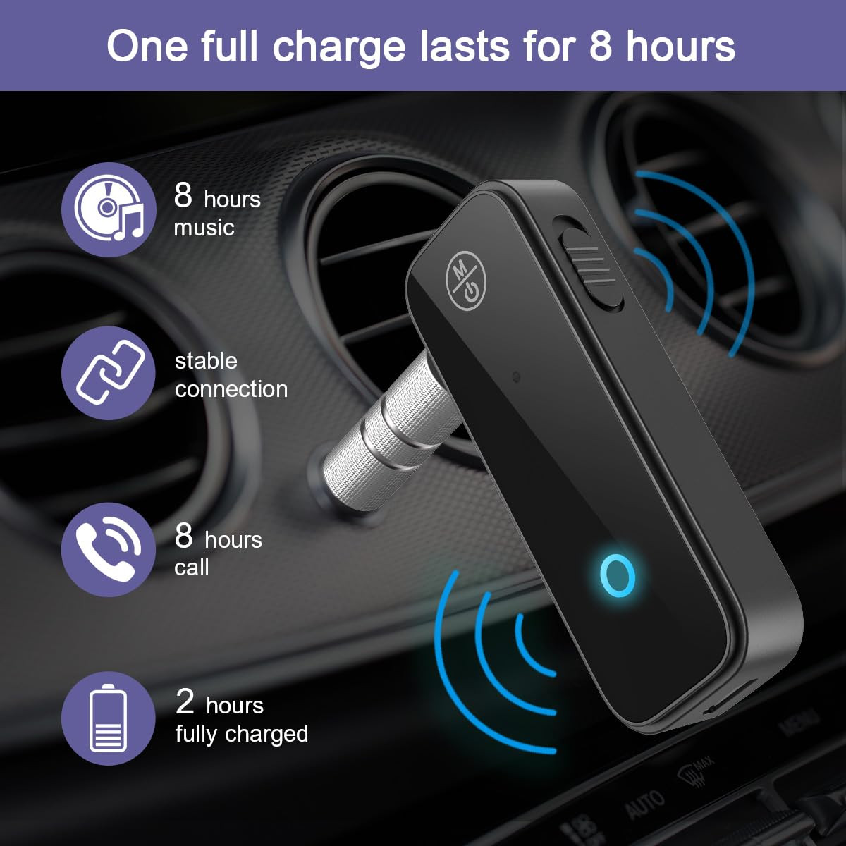 Bluetooth AUX Adapter for Car, Bluetooth 5.3 Receiver & Transmitter for Old C...