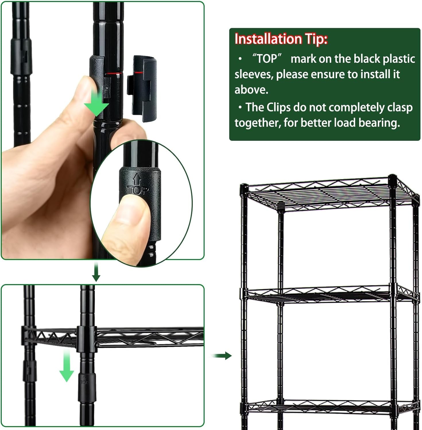 6-Wire Shelving Adjustable Shelves Standing Storage Shelf Laundry Bathroom