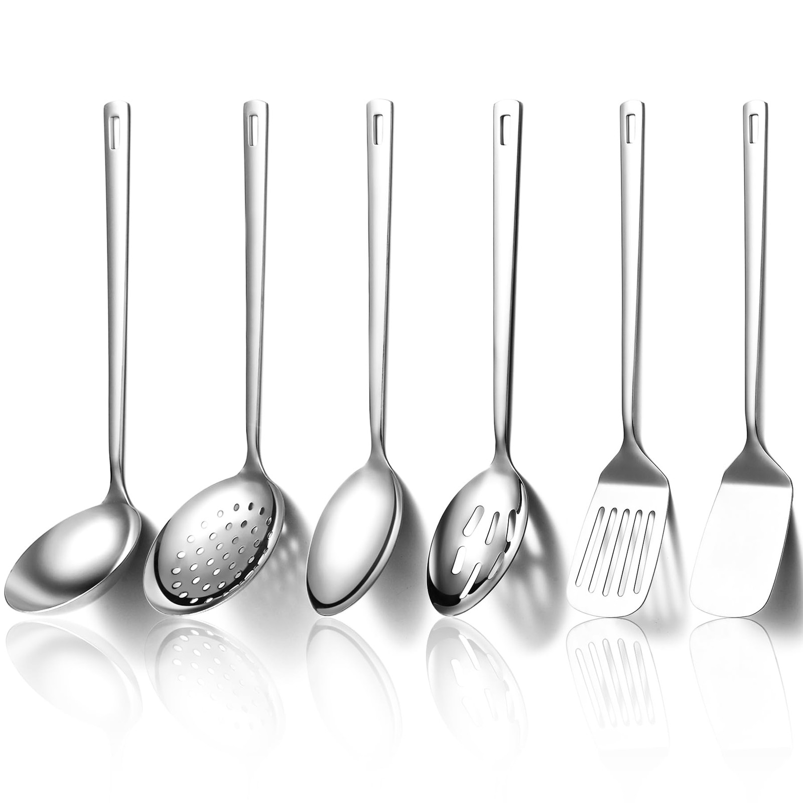 Kitchen Utensils Set 6pcs, Stainless Steel Cooking Utensils Set, Heavy Duty K...