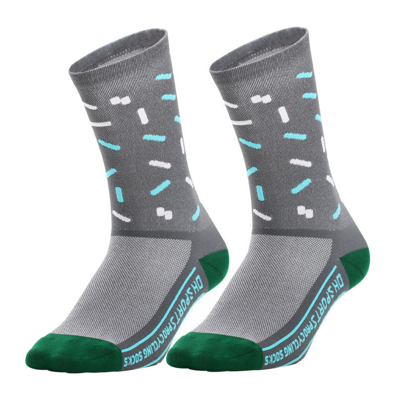 Pro Road Cycling Riding Socks Bicycle Bike Sports Athletic Socks XC BMX MTB Grey