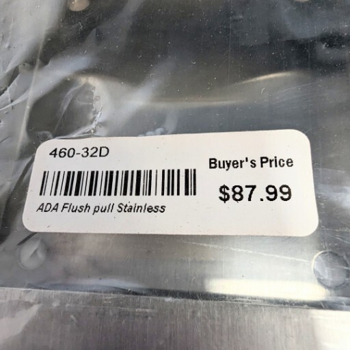 Stainless Steel Recessed Flush Pull Finger Insert Sliding Door Handle 5" x 5"