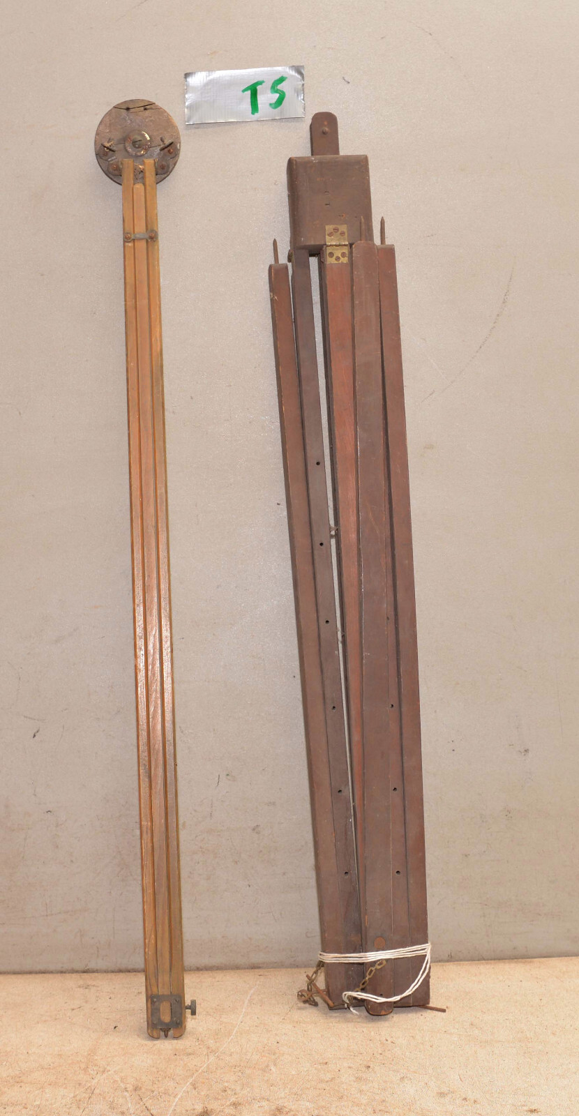 Antique wood tripod No 10 Eastman Kodak camera 1920's test lab early design T5