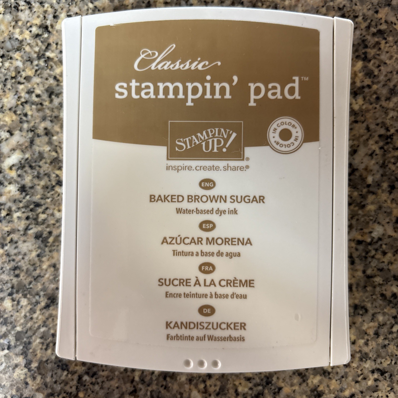 Rare Stampin Up Classic Stampin Ink Pad BAKED BROWN SUGAR Excellent!
