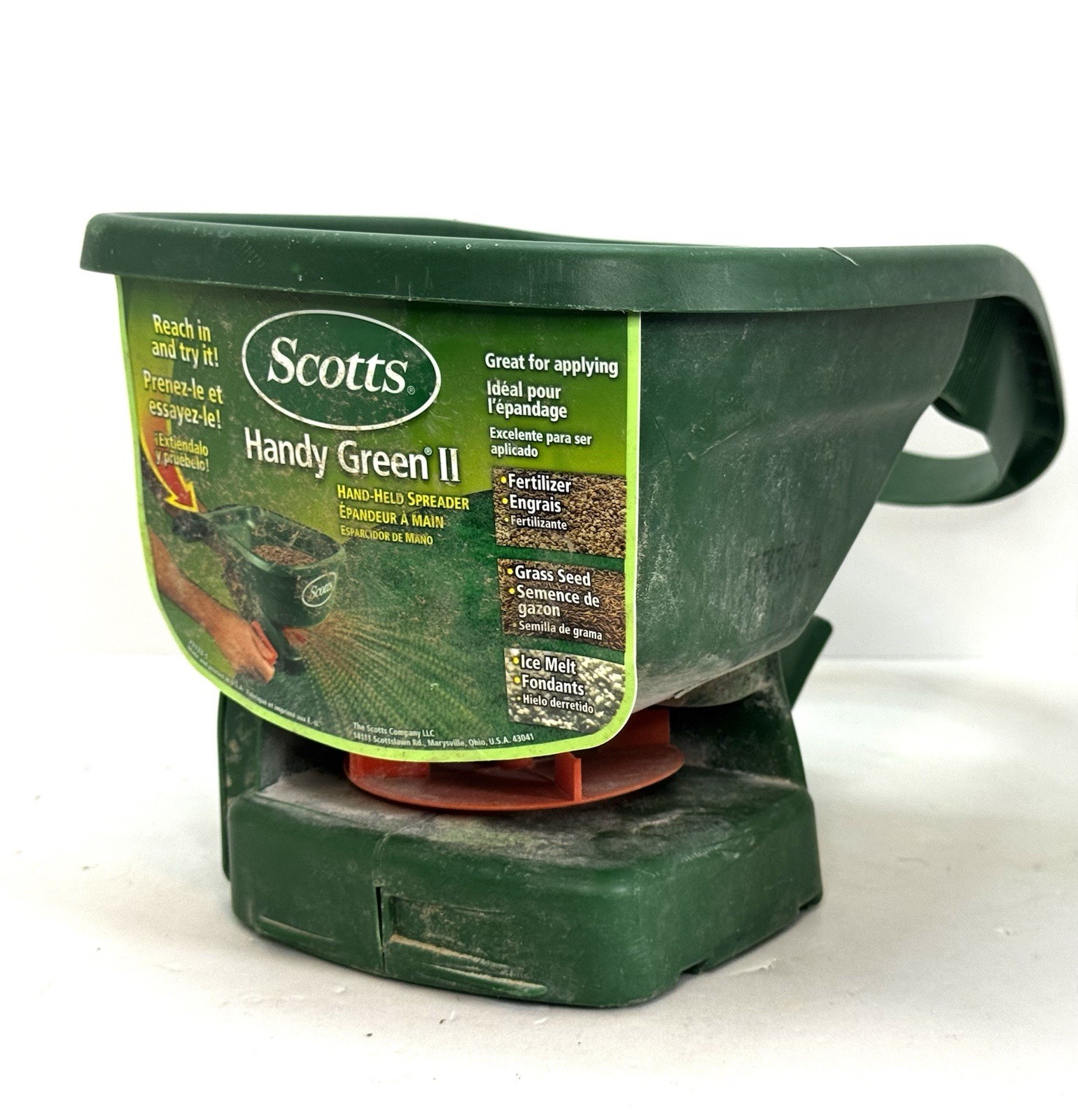 Scotts Handy Green II Handheld Lawn Spreader Seed Fertilizer Salt ✅️Works✅️🌴🌴