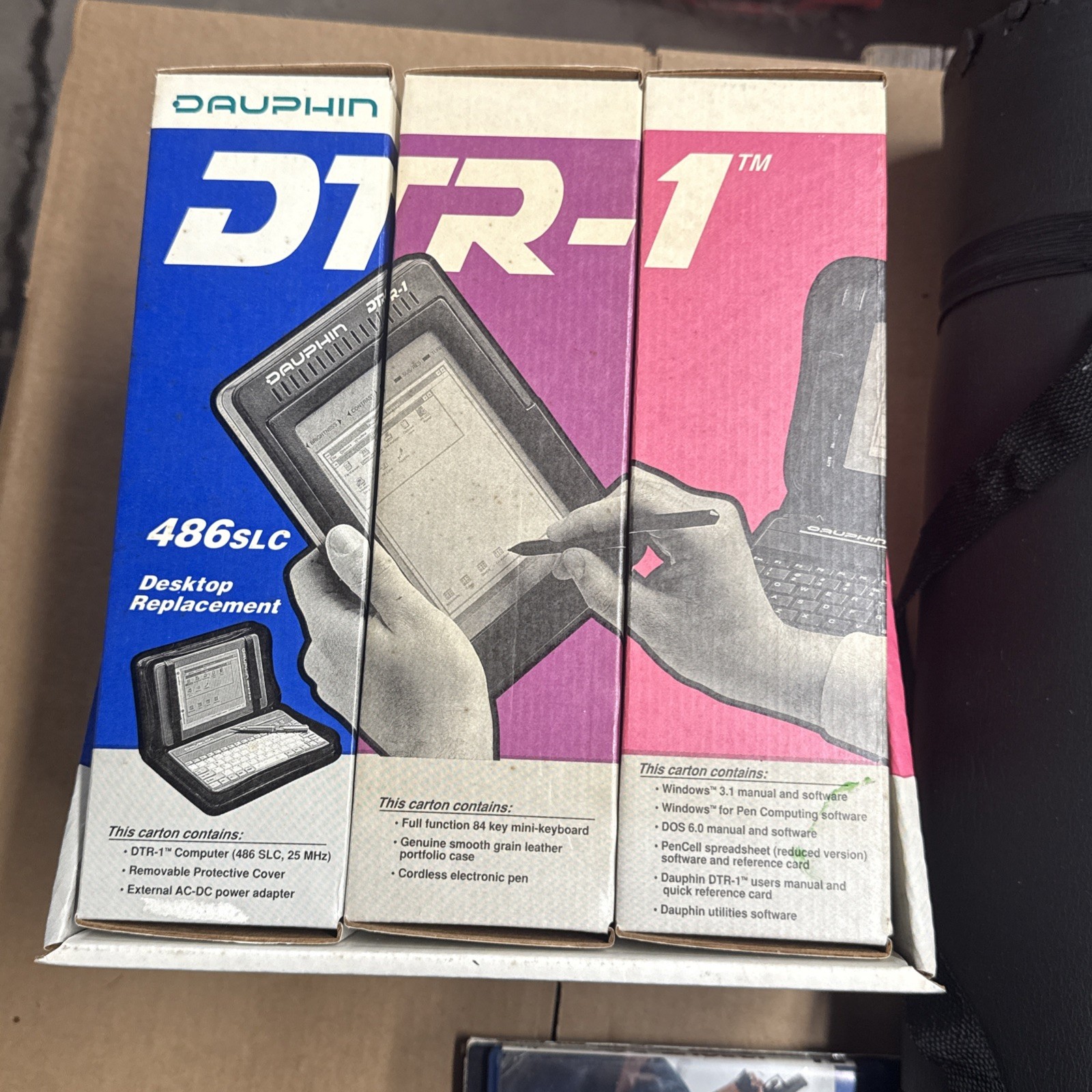 Vintage Dauphin DTR-1 Desktop Vintage Box And Manuals NO COMPUTER RARE