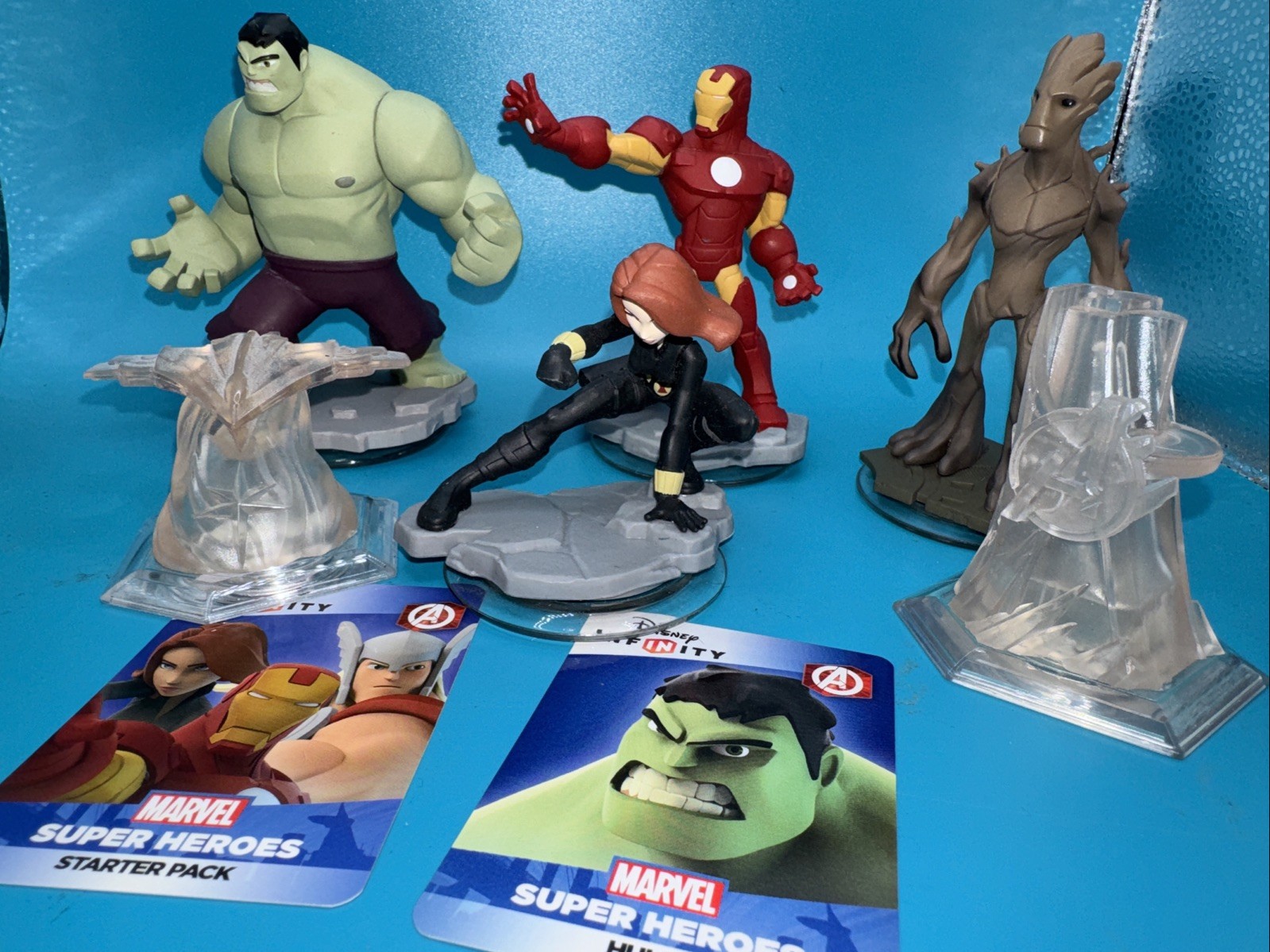 Lot 6 Disney Infinity Marvel Figure Toys Life Groot Hulk Iron Man Thor Blk Widow